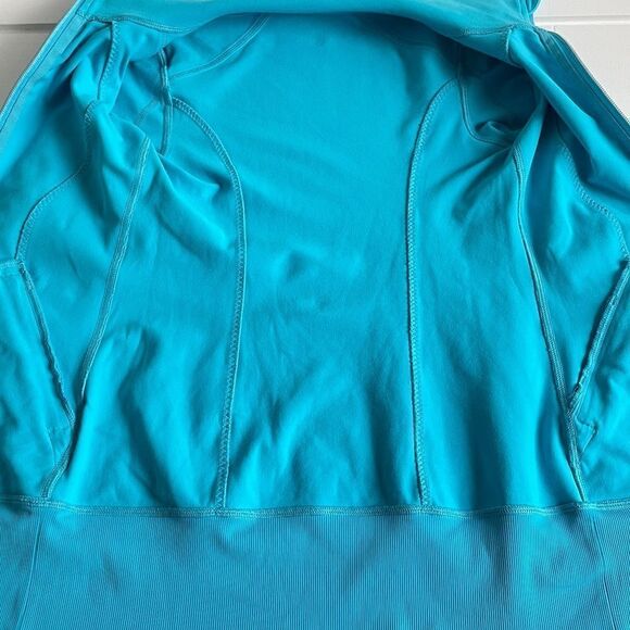 Lululemon Blue Nice Asana Brushed Surge Jacket Sweatshirt Size 4 - Picture 14 of 15